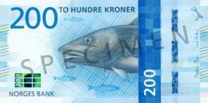 dorsz, banknot, norwegia
